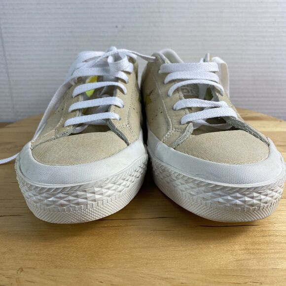 Converse One Star Ox Skate Shoes Sneakers Leather Bitter Lemon/White M-6  W-7.5 - Picture 9 of 11